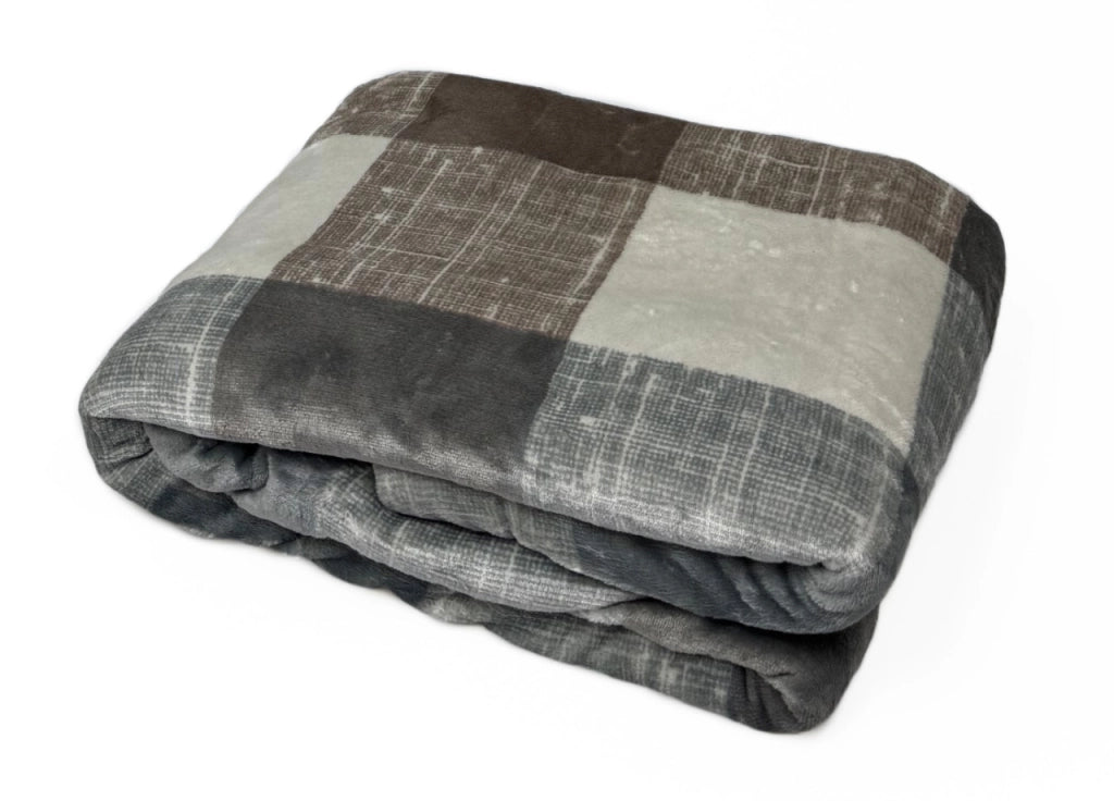 Plaid Morbido Stampato Coperta Calda Inverno Divano Sherpa Disegno Square - 130x160 - Square