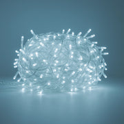 Luci Led per albero di natale decorazione con 8 giochi luce da 10/20/30/50 metri colori misti certificate IP65 prolungabile LUNGHEZZA: 20 mt - 200 led, COLORE LED: BIANCO FREDDO