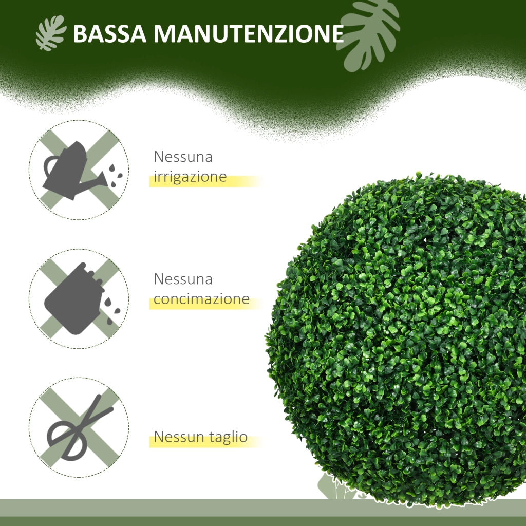 Piante Finte Sfera di Bosso ¨C Minimal ¨C Verde ?50cm Set 2 Pezzi