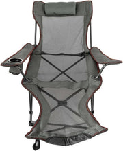 Campingstoile Opvougbile - Pieghevole Sedile da Campeggio - Letto Esterno - Sedile Esterno - Schienale Regolabile - Incluso Portabicchieri - Capacità di Sollevamento 150kg - Grigio