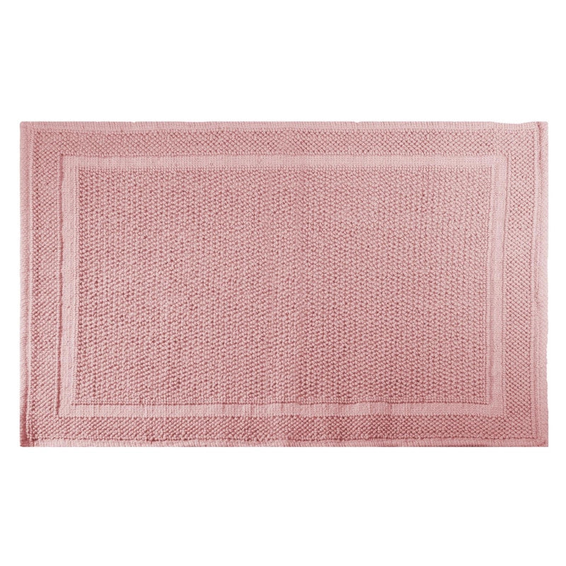Tappetino bagno 100% cotone vincent rosa antiscivolo cm 50x80x2