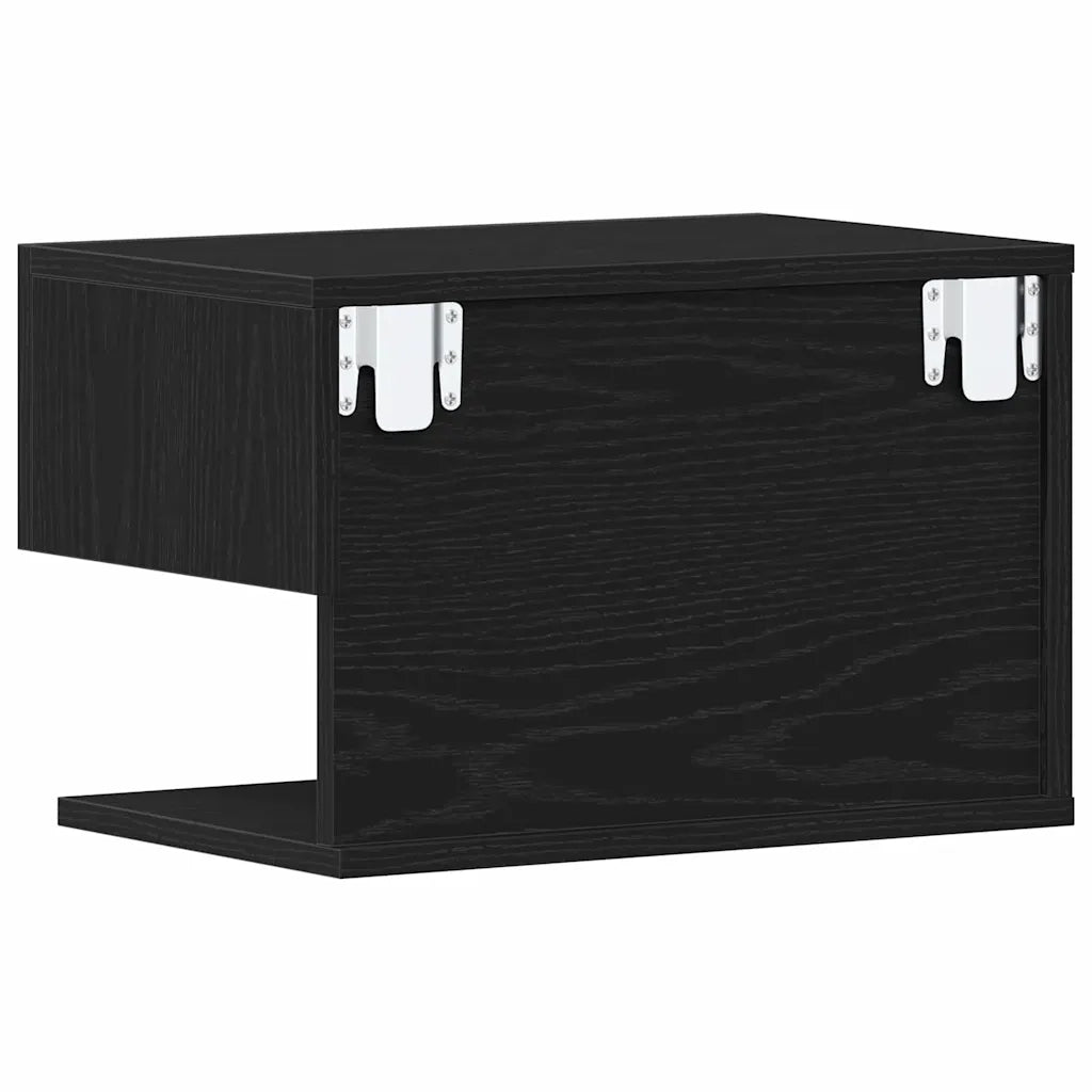 Armadio da Notte Rovere Nero 46 x 30 x 30 cm Legno multistrato 862734