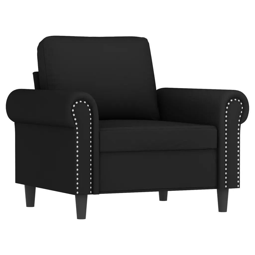 Set di Divani 3 pz con Cuscini Nero in Velluto 3202175
