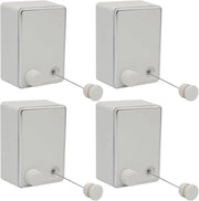 Set di asciugamani da stendere - asciugamani per interni - 4 pezzi - bianco