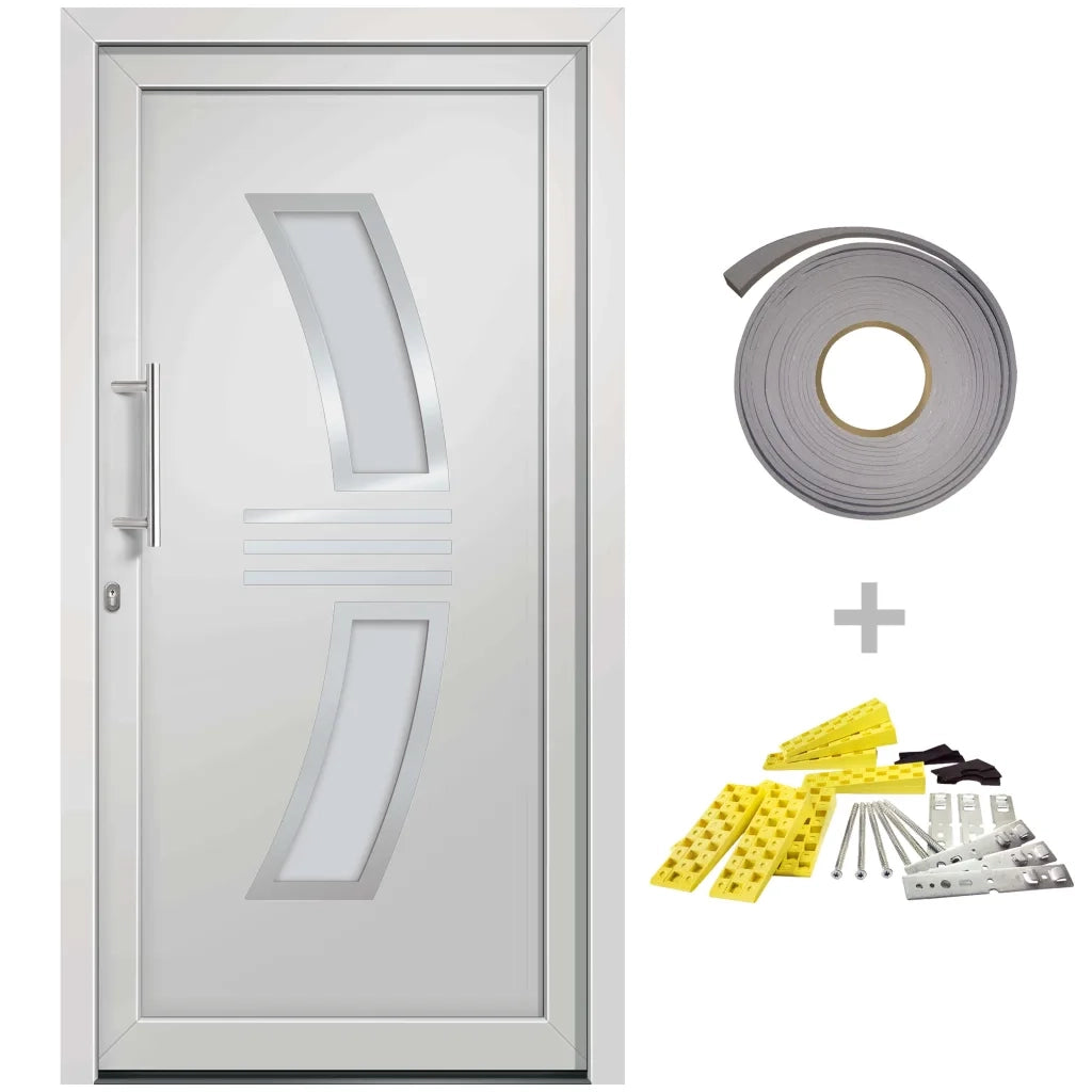 Porta di Ingresso Bianca 98x208 cm 3057562