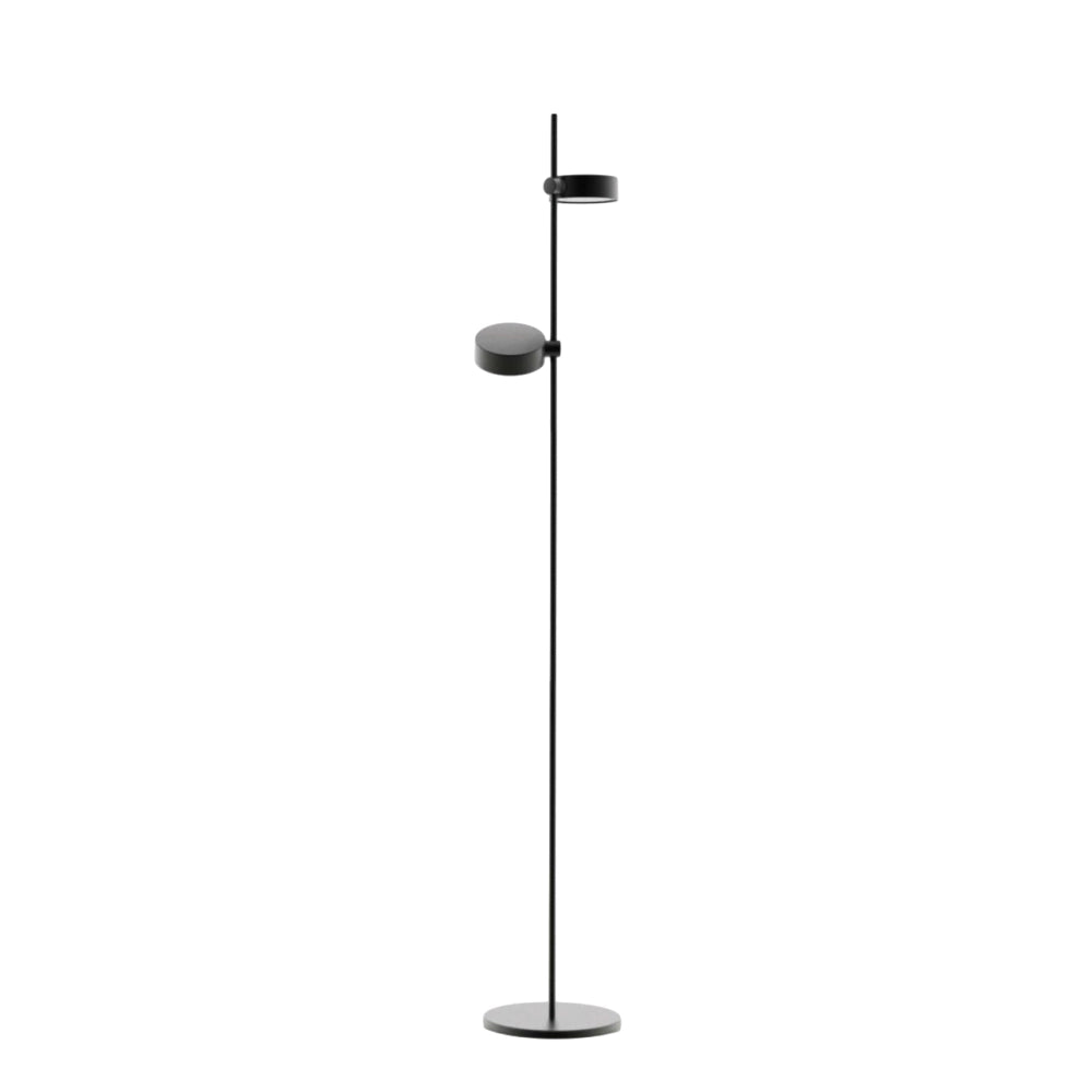 Zafferano Super O Lampada a led da terra Nera ricaricabile e dimmerabile - 3 Modulo Luce