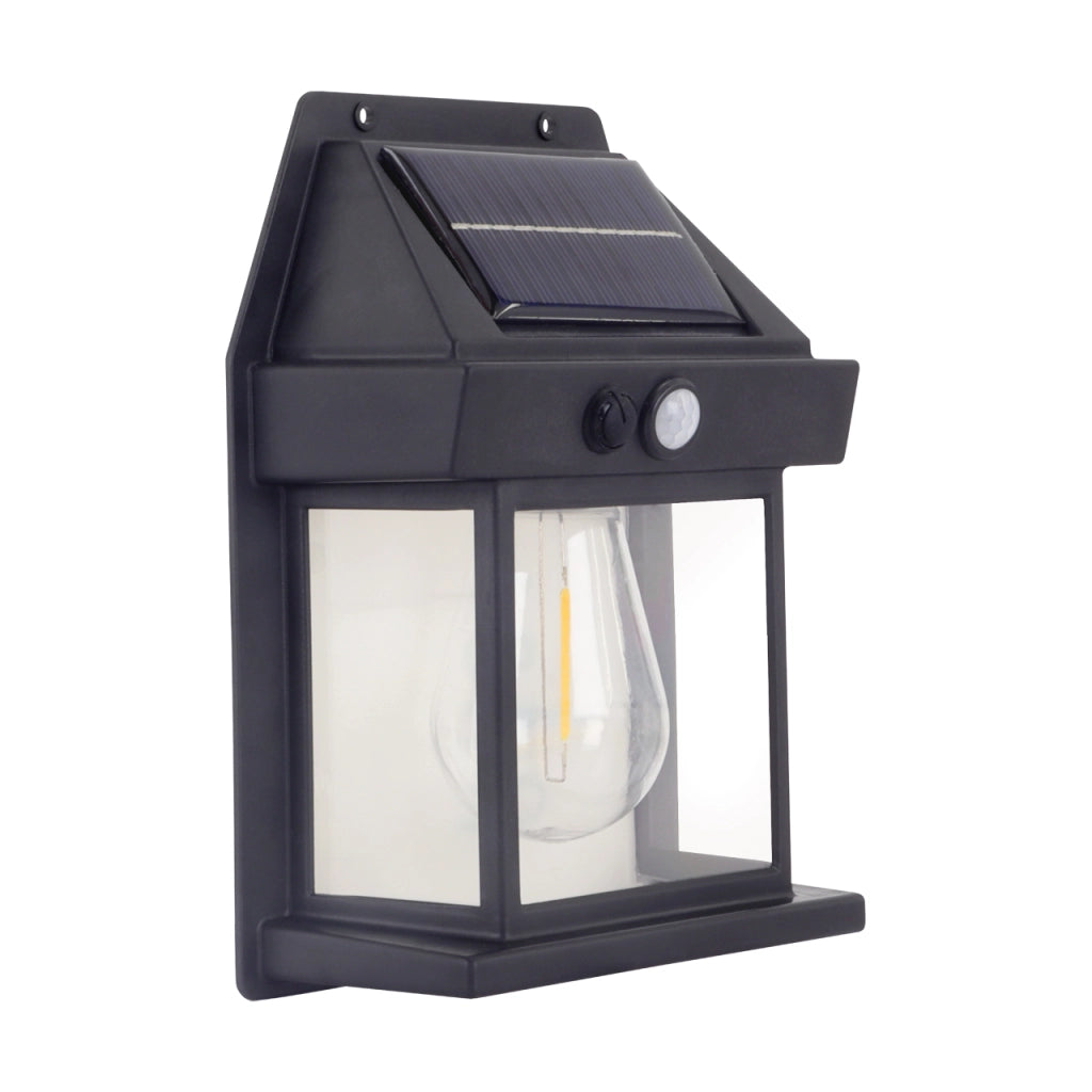 Applique solare nera con PIR 3000K 1W IP44 RABI Struhm