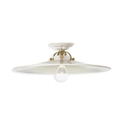 Plafoniera Classica Asti Ottone E Ceramica Ottone Satinato Decorato 1 Luce E27