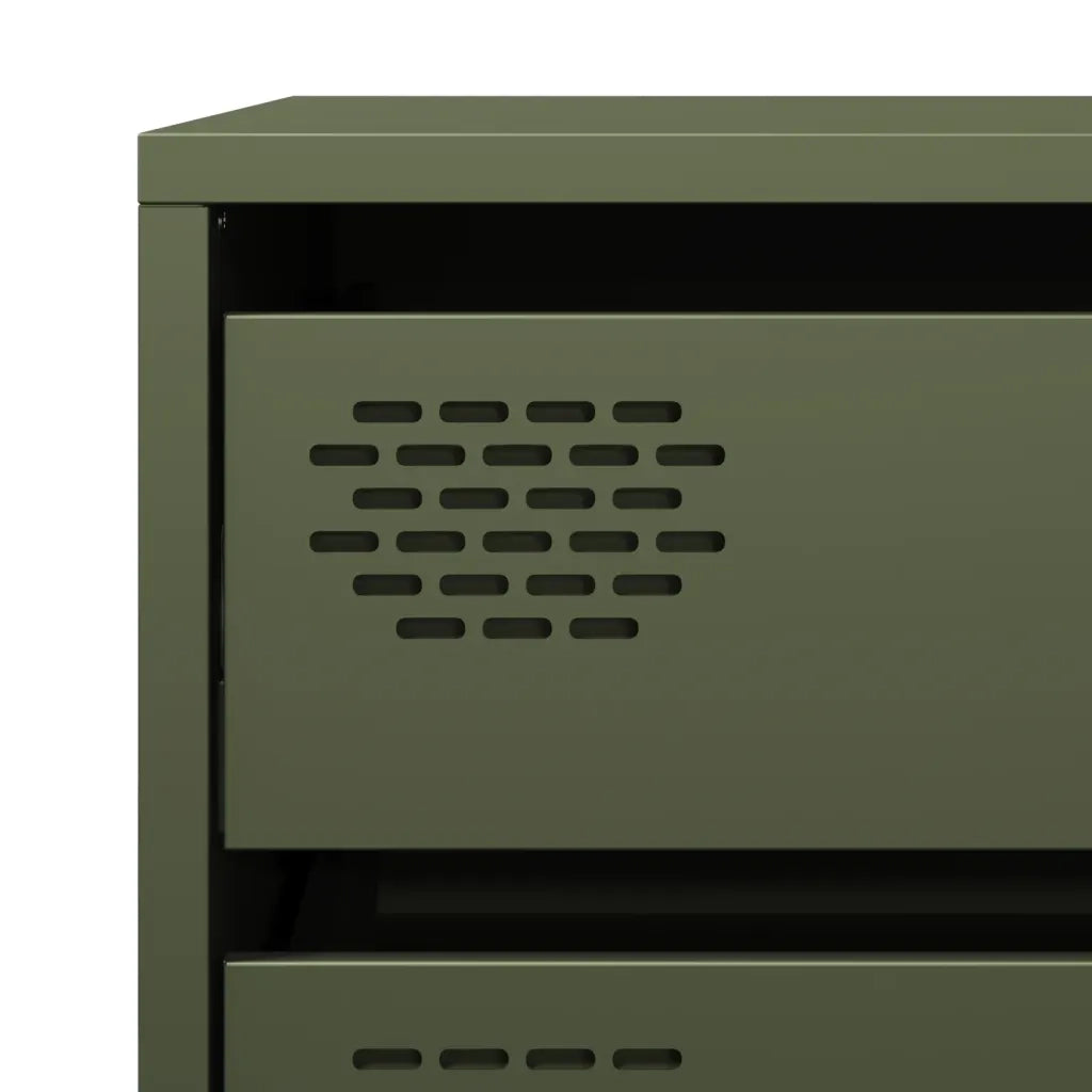 Credenza Verde Oliva 68x39x58,5 cm in Acciaio Laminato a Freddo 851296