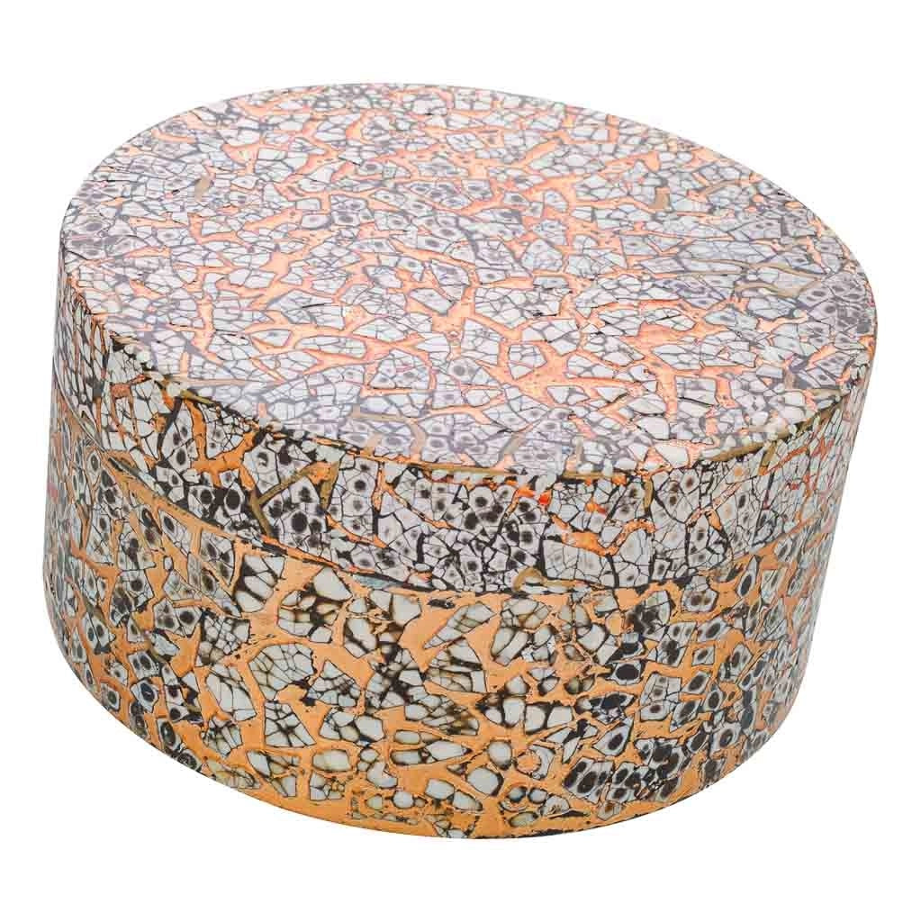 Scatola in ceramica marrone 20x20x10h
