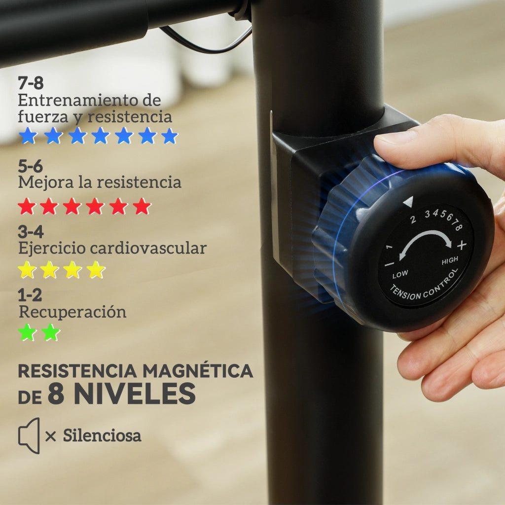 Bicicletta Statica ¨C zephmum ¨C Nero 88x50.5x131.5 cm