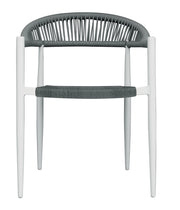 Poltrona Milano In Alluminio  Con Corda Sintetica  1 Pz Colore: Bianco/ Grigio