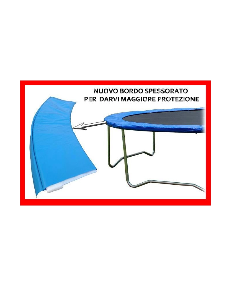 Trampolino elastico 244 cm completo di rete e scaletta Sicorage Ellyse