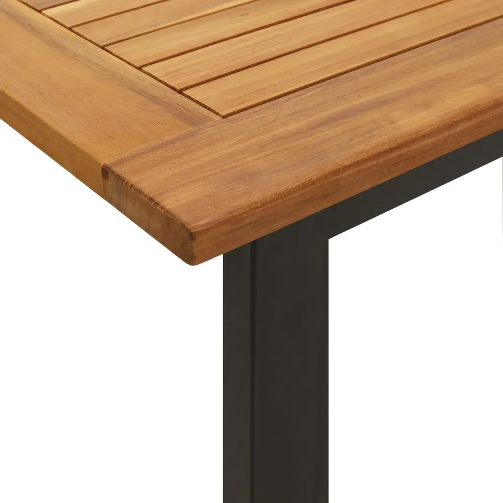 Set Pranzo da Giardino 5 pz Legno Massello di Acacia e Metallo 3155400