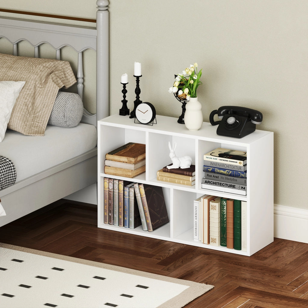 Libreria 2 livelli 5 scomparti ¨C Xylo ¨C Truciolato bianco