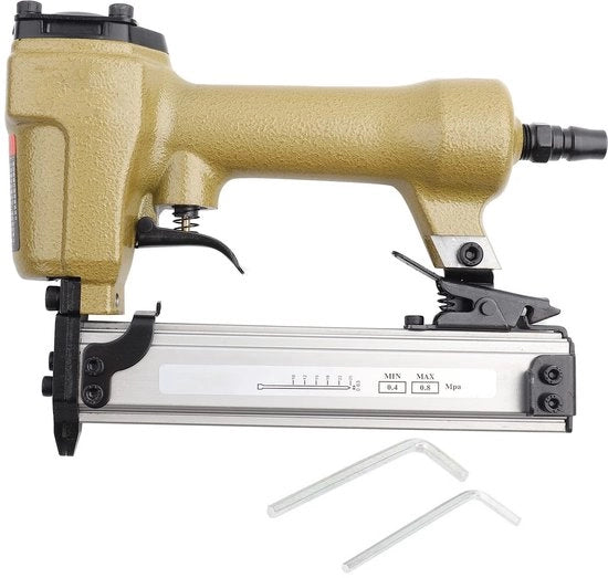 Macchina per piantare chiodi professionale - Pneumatica - Magazzino duraturo - Sistema di ricircolo dell'aria rapido - Maniglia ergonomico - Adatta per lavorazione del legno