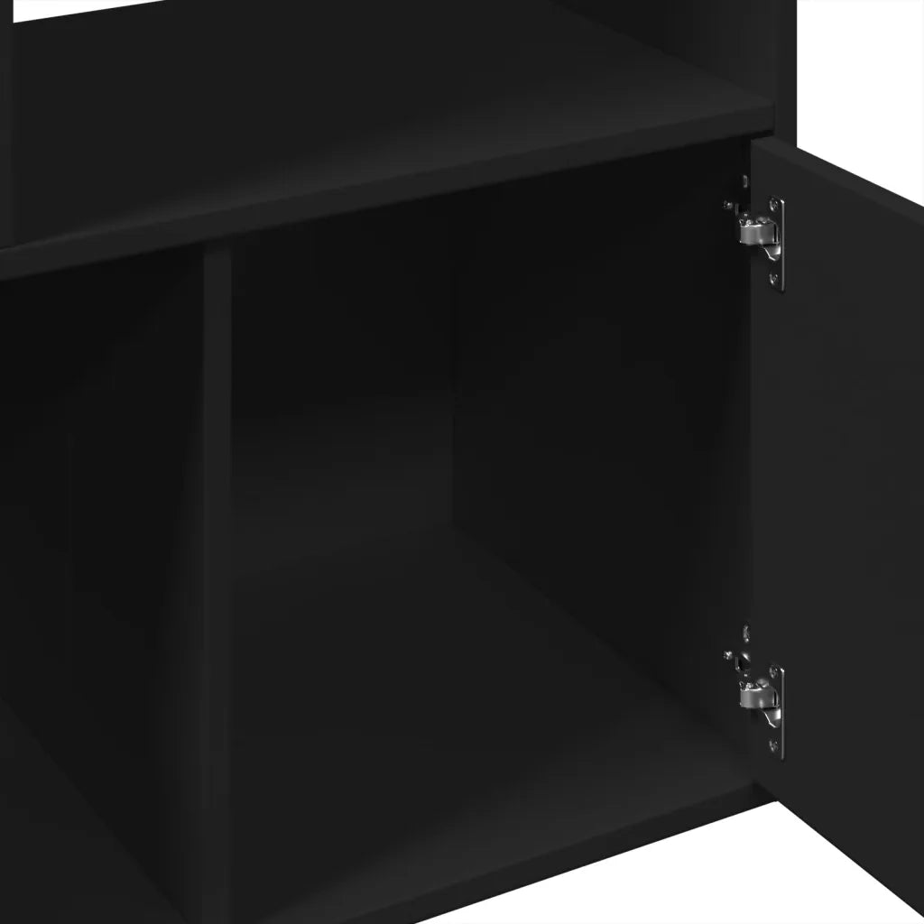 Libreria Nera 70x36x189 cm in Legno Multistrato 3295318