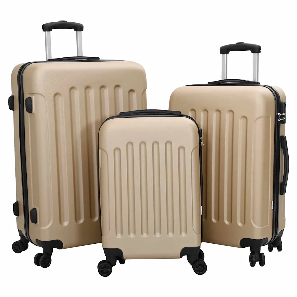 Valigia con blocco 3 pcs Champagne 50 x 31 x 78 cm Plastica ABS 42006257