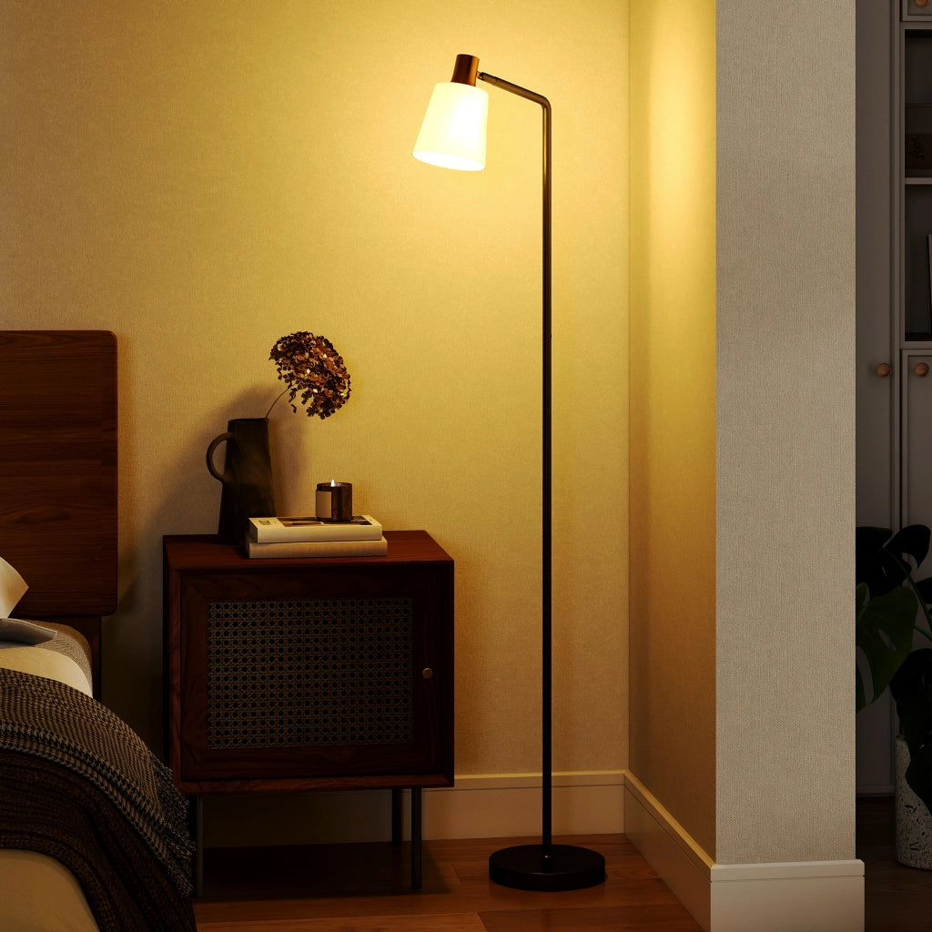 Lampada da Terra LED con Testa Girevole ¨C Minimal ¨C Nero