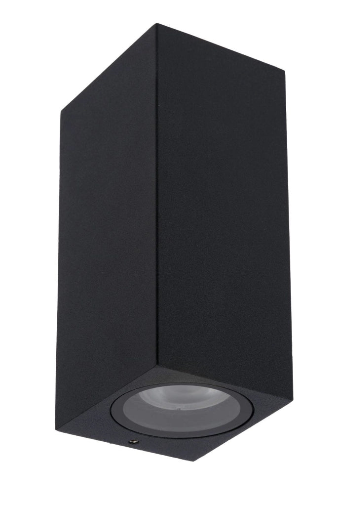 Applique esterna Lucide Zaro nera alluminio 2xGU10 IP44