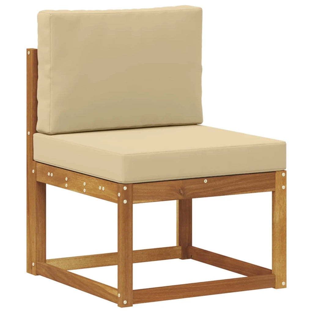 Set di divani da esterno con cuscino 7 pcs Naturale e Beige 3385379
