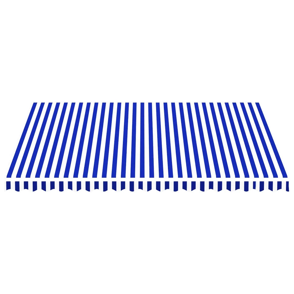 Tessuto di Ricambio per Tenda da Sole-Ricambio telo per tenda da sole Blu e Bianco 4,5x3,5 m