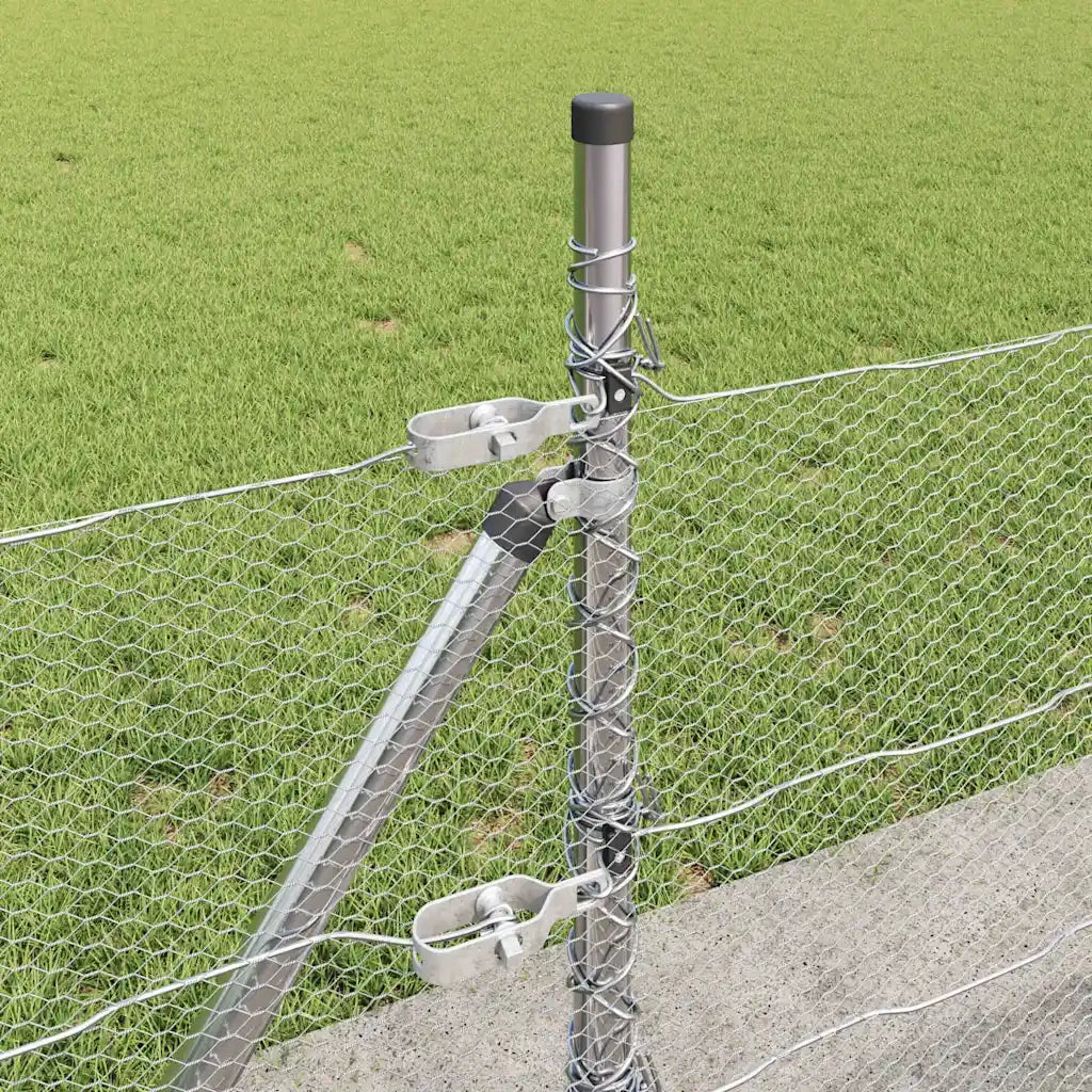 Palo della recinzione Argento 50 x 0,6 m (rete da 13 mm)