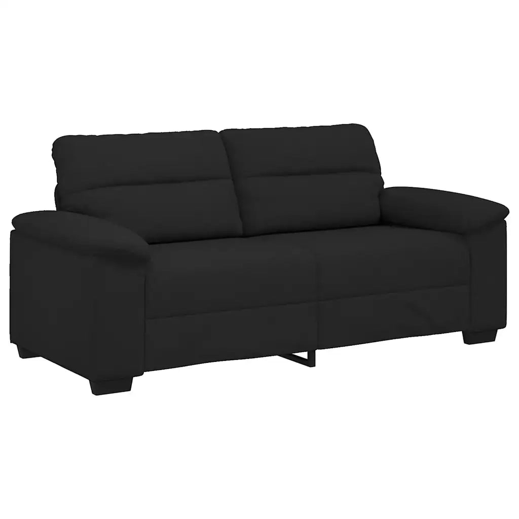 Divano a 2 Posti-Sofa 2 Posti Nero 120 cm in Tessuto 820993