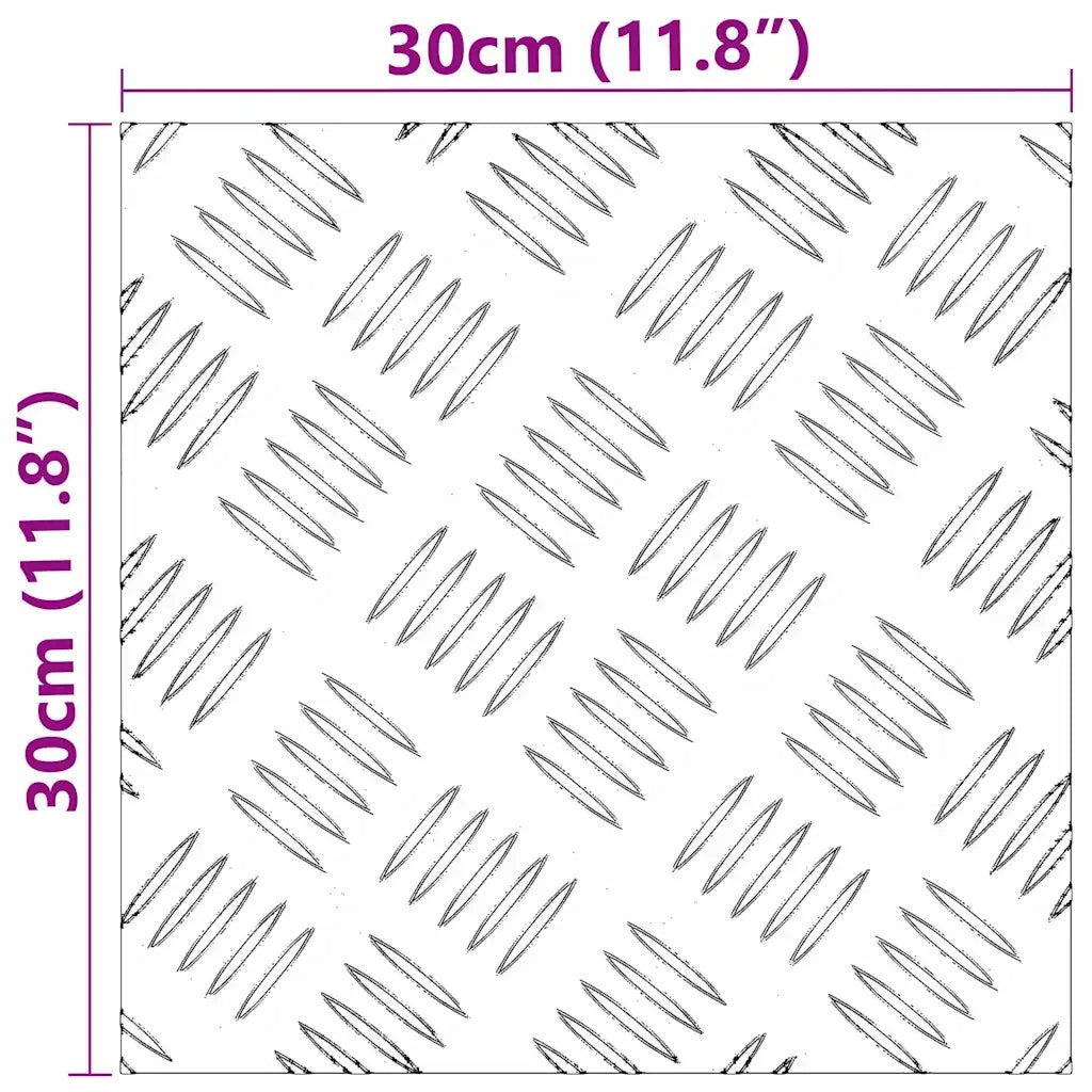 Gradini per Scale Quadrato 4 pcs Argento 30 x 30 cm Alluminio 4104284