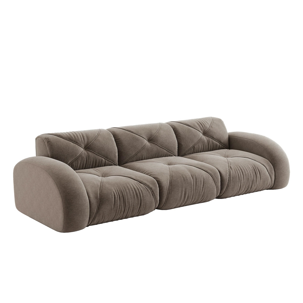 Sofa modulare extra grande senza cornice - Zephmum- 3 posti tessuto Chenille antiscivolo