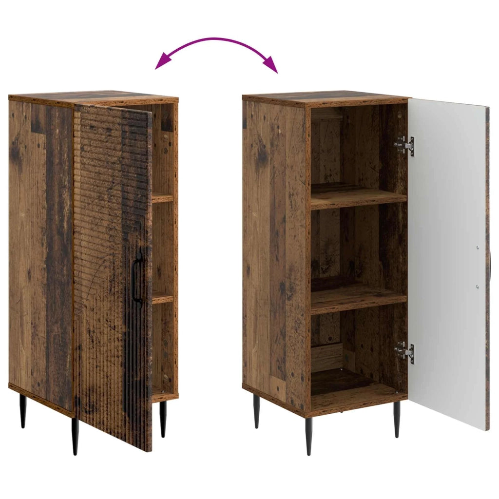 Credenza | Madia | Buffet da pranzo | Armadio da pranzo Legno antico 33 x 34,5 x 89,5 cm Legno ingegnerizzato