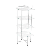 Colombo New Scal ST194-4 Icaro Stendibiancheria a Torre 40 m 4 Piani Acciaio Antiruggine con Ruote 4,6 Kg colore Grigio Turchese