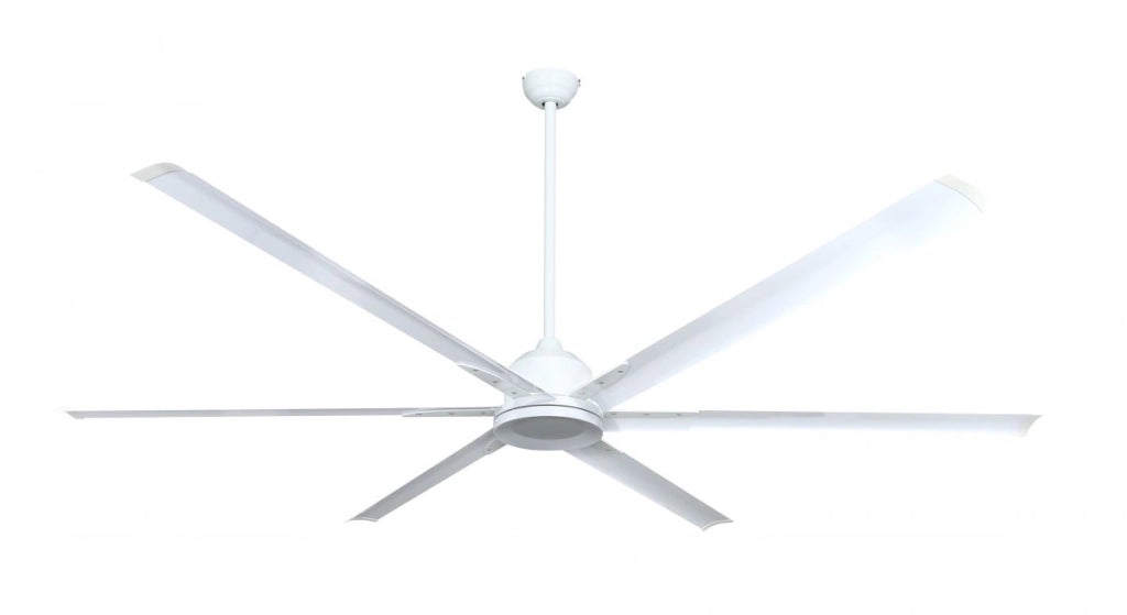Vam Ventilatore da soffitto  industriale a risparmio energetico BIG bianco 210 cm con 6 pale in alluminio con telecomando 6 velocitÃ