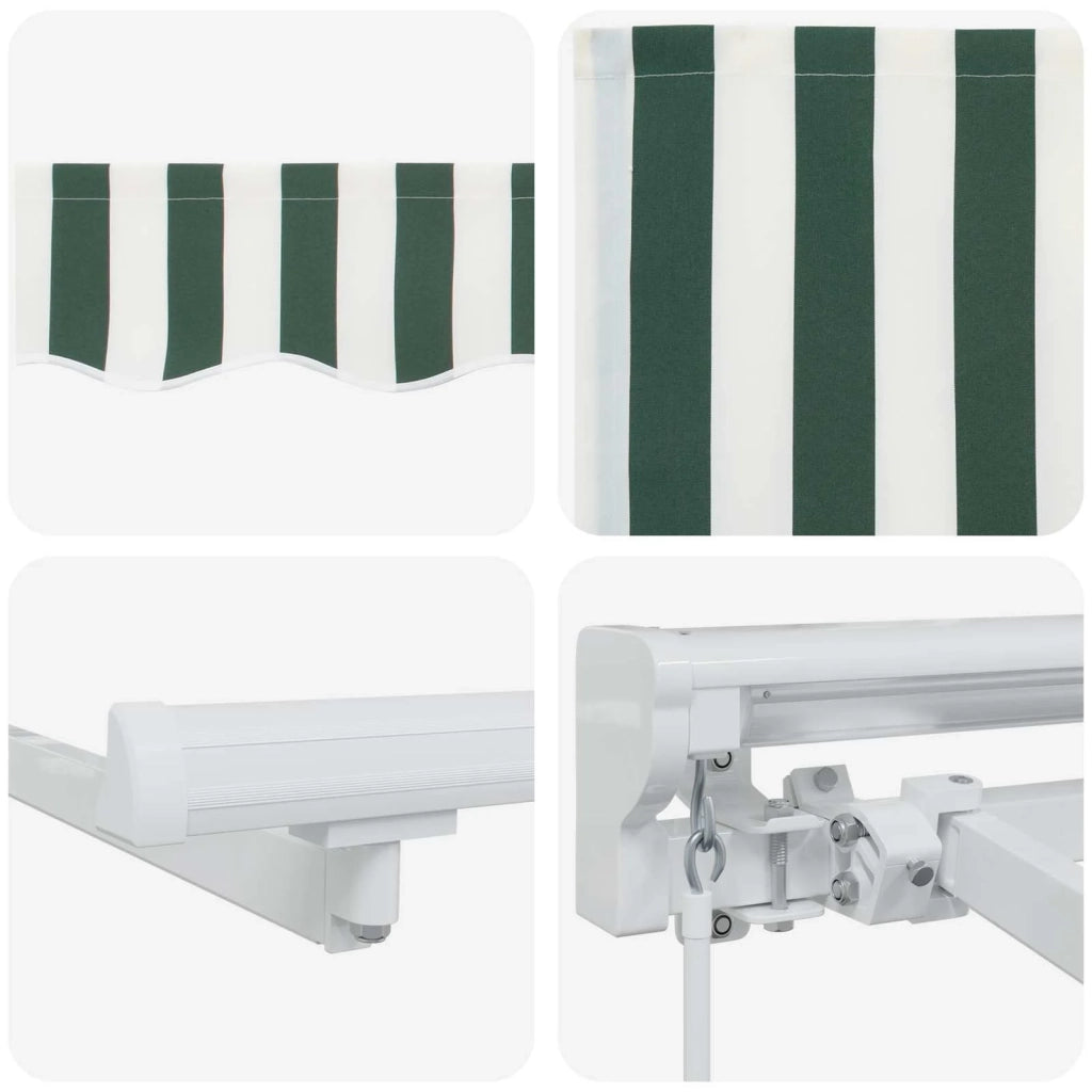 Cornice per Tenda Manuale con LED Verde e Bianco 3 x 2,5 m 3420590