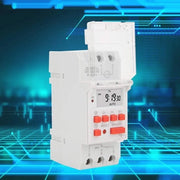 Regolatore LCD a 35mm per rail DIN, 16 programmi al giorno, adatto per uso domestico, programmabile 24/7