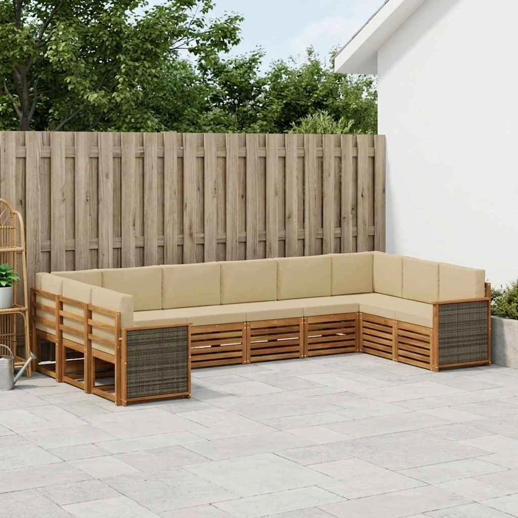 Set di divani da esterno 7 pz Naturale 3384889