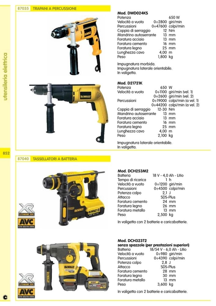 1pz dewalt trapano w701 mm.13tw dwd024ks cod:ferx.8717