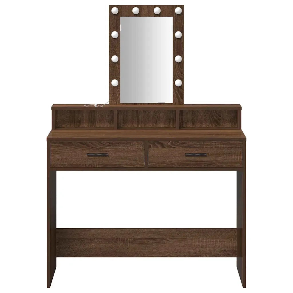 Toeletta | Tavolo da Trucco Marrone 100 x 41 x 140 cm Legno multistrato