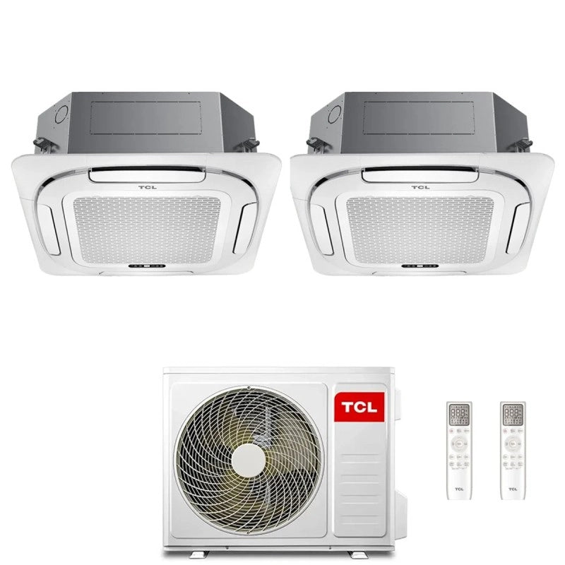 Condizionatore a Cassetta 4 Vie TCL Compact Dual Split 9+12 con MT2730 R-32 Wi-Fi Optional