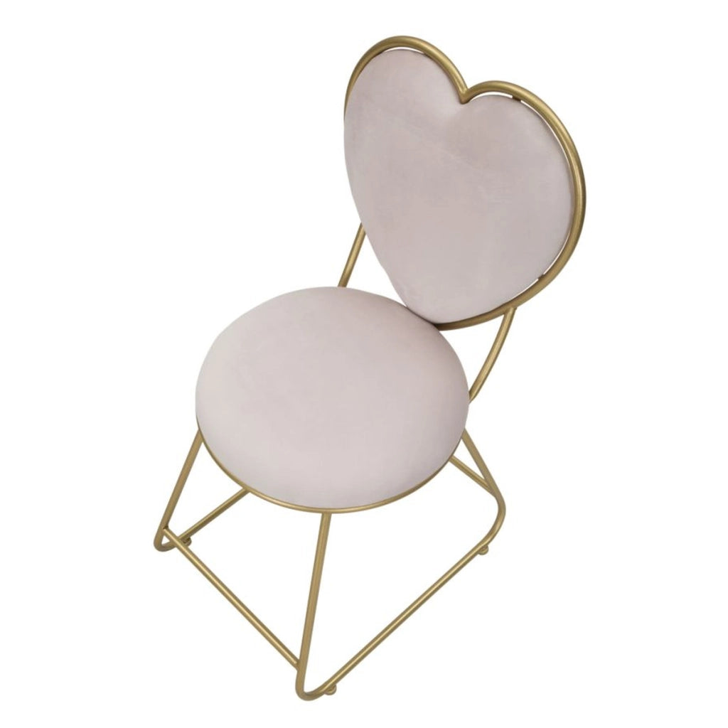 Sedia Cuore 14, Rosa, Metallo, 37x47x80 cm