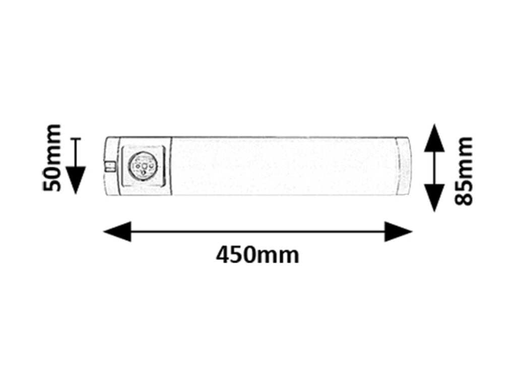 Lampada sottopensile 45cm LED 5W presa 230V Rabalux