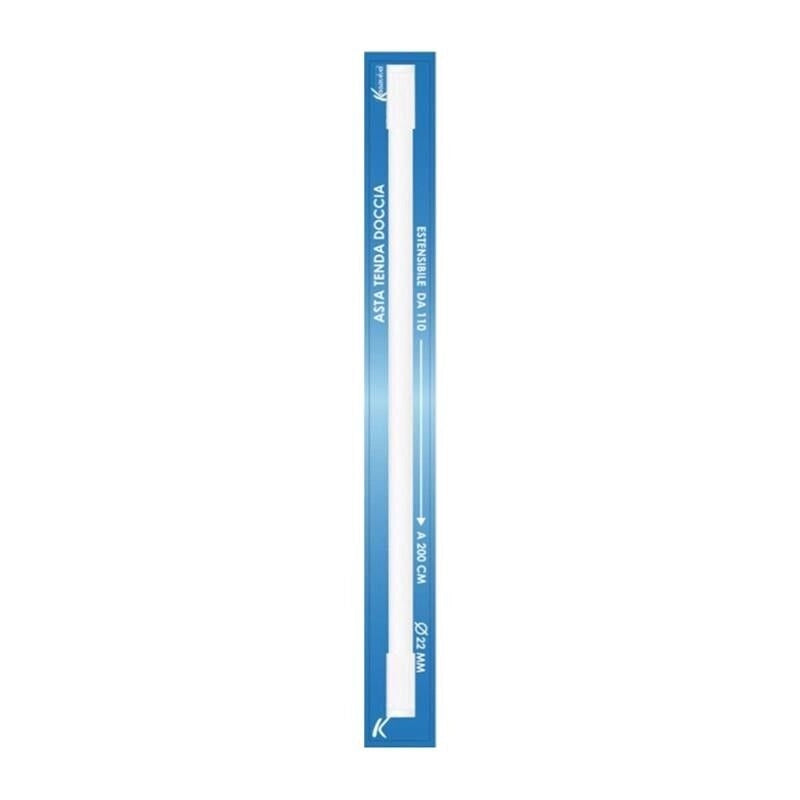 ASTA TENDA DOCCIA ESTENSIBILE 70/120CM BIANCA