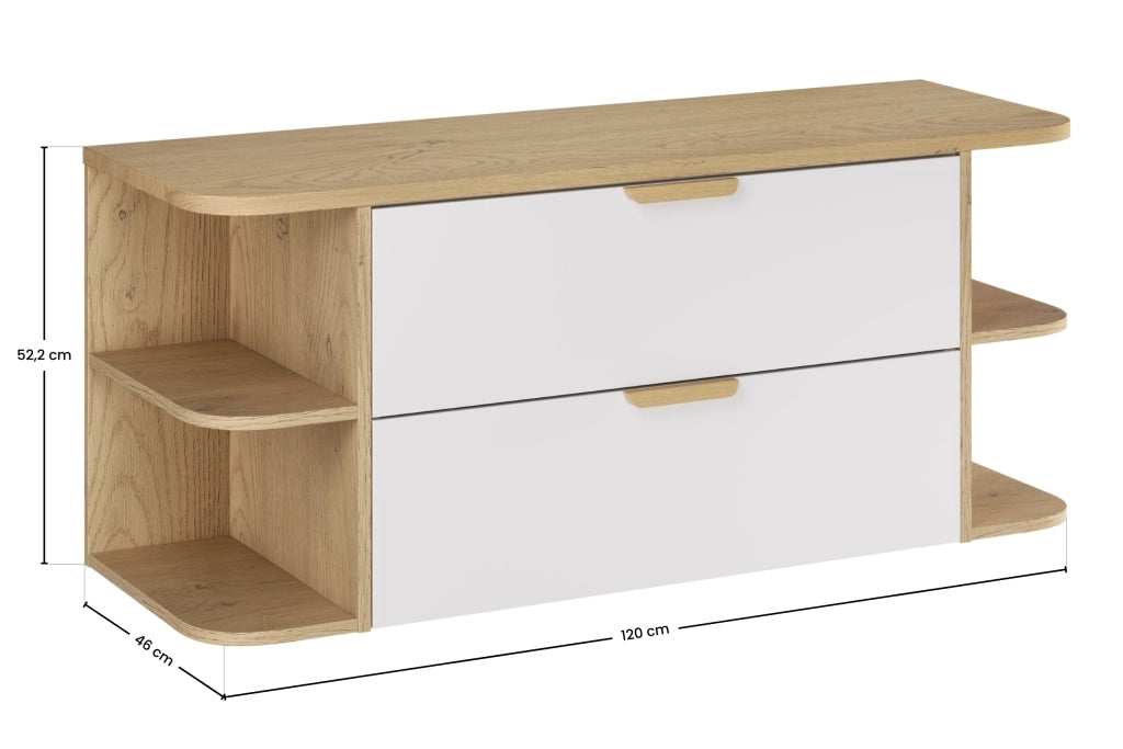 Set mobili bagno 120 cm con piano Aster White 120 cm