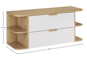 Set mobili bagno 120 cm con piano Aster White 120 cm
