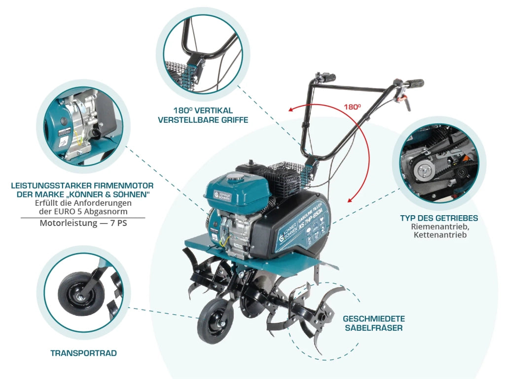 Motozappa a benzina KS 7HP-850A