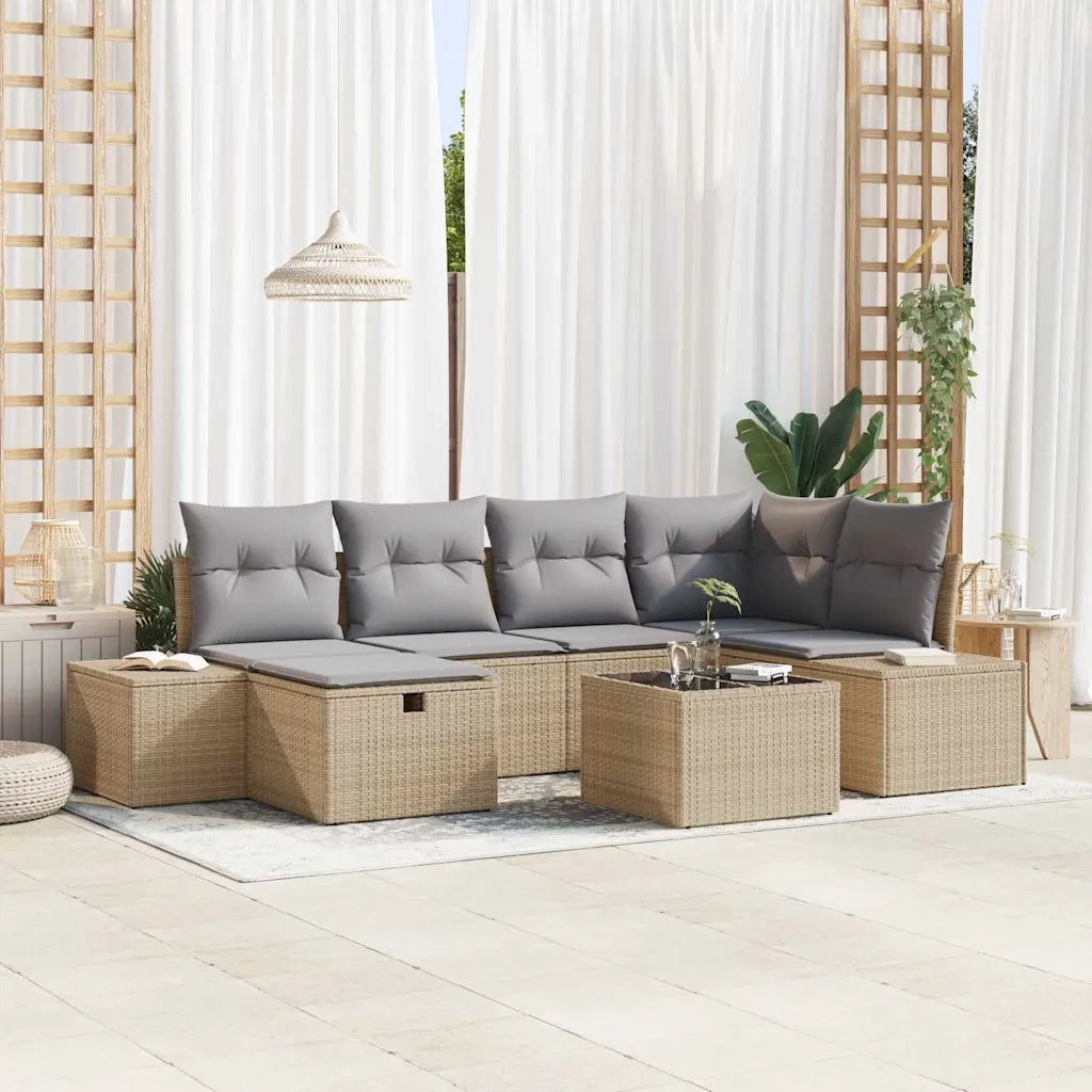 Set di divani con cuscino 6 pcs polyrattan 3360721
