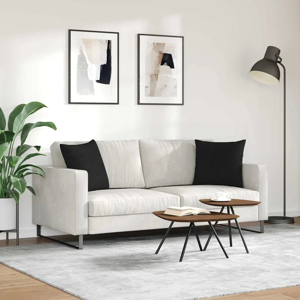 Cuscini da Divano 2 pcs Nero 45 x 45 cm Tessuto 42013913