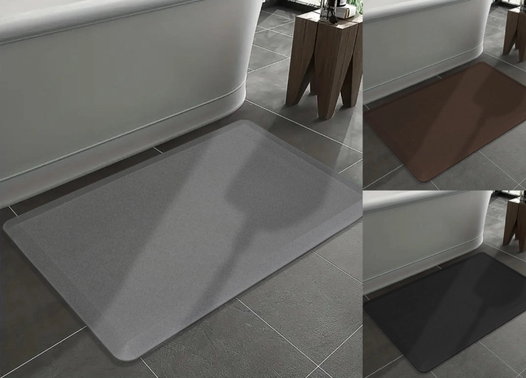 Tappeto Bagno Memory Ultrasoft Antiscivolo Impermeabile Tinta Unita Giulia - 44x190 - Marrone
