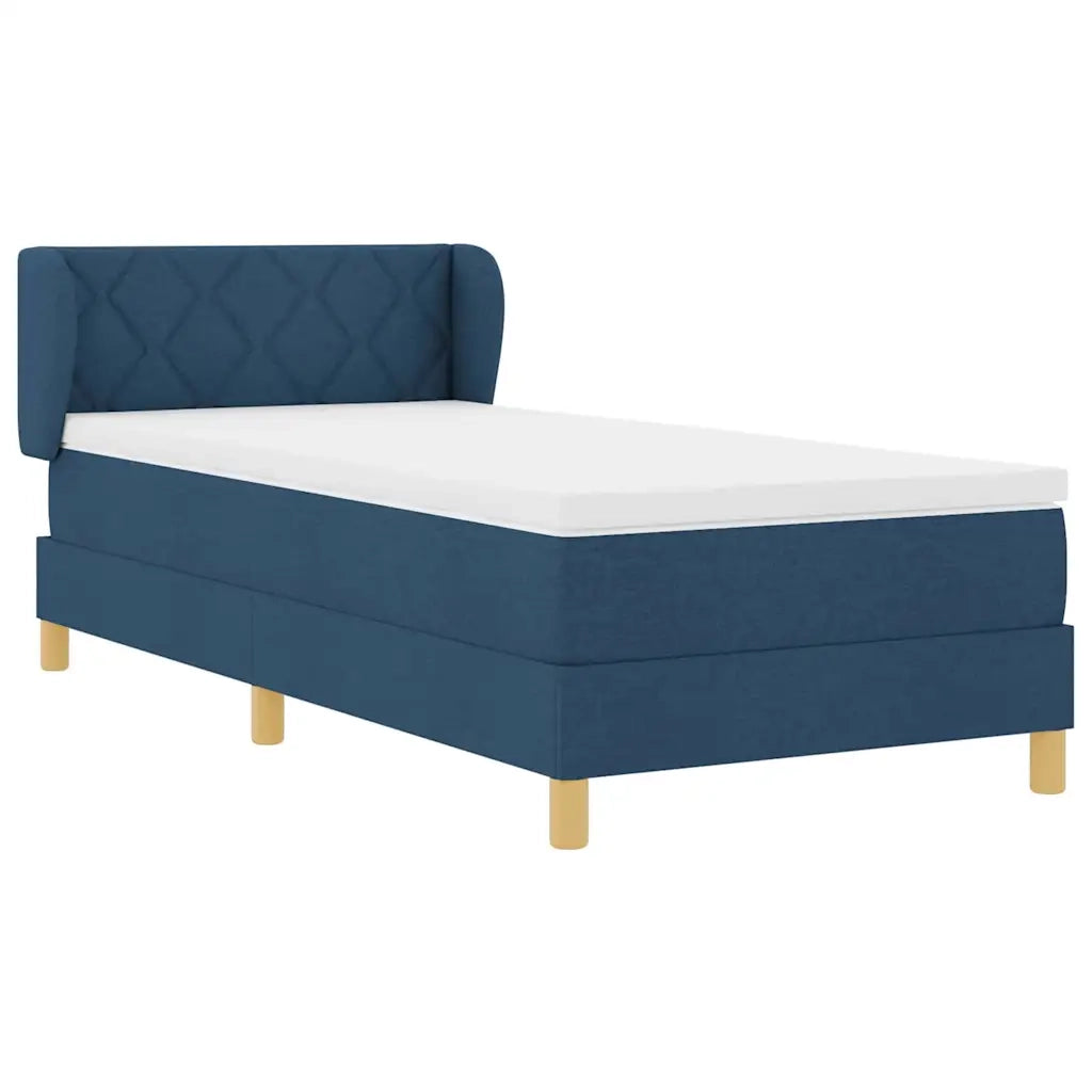 Letto a molle con materasso Blu 100 x 200 cm Tessuto 3340268