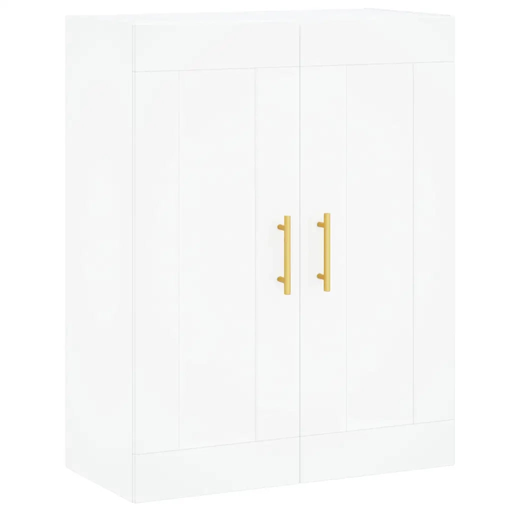 Credenza-Buffet-Armadio da cucina Bianca 69,5x34x180 cm in Legno Multistrato 437729